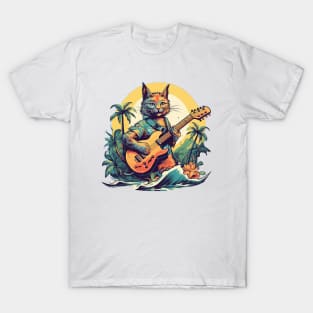 Cat Playing Guitar T-Shirt